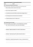 Vorschau - Stationenlernen - Diagnose-Test Deutsch C1 + Lösungen - Deckblatt