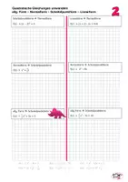 Vorschau - Arbeitsblätter - allgemeine Form – Normalform – Scheitelpunktform - Linearform - Seite 2