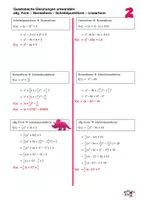 Vorschau - Arbeitsblätter - allgemeine Form – Normalform – Scheitelpunktform - Linearform - Seite 3