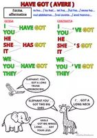 anteprima - Esercizi - TO HAVE GOT (AFFIRMATIVE, NEGATIVE, INTERROGATIVE) - Pagina 1
