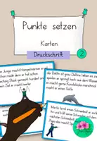 Vorschau - Aufgabenkarten - Satzgrenzen erkennen und Punkte setzen 2 - Druckschrift - Deckblatt