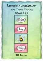 Vorschau - Spiele - Lesespiel/Lesedomino "Frühling" (Klasse 1/2) - Deckblatt