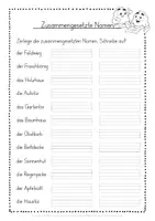 Vorschau - Arbeitsblätter - Zusammengesetzte Nomen Arbeitsblätter - Seite 2