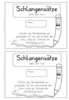 Vorschau - Arbeitsblätter - Schlangensätze Heft - differenziert- Fakten über Tiere🇨🇭 - Seite 2