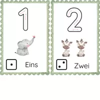 Vorschau - Fördermaterial/Inklusion - Zahlenkarten 1-10 - Seite 1