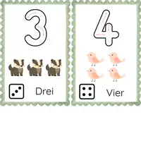 Vorschau - Fördermaterial/Inklusion - Zahlenkarten 1-10 - Deckblatt