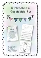 Vorschau - Arbeitsblätter - Buchstabengeschichte Z z - Deckblatt