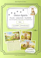 Vorschau - Spiele - Oster Spiele Paket zum Gedicht Eiersuche mit Hoppelmann - Deckblatt