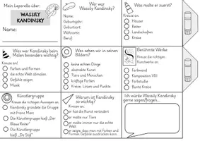 Vorschau - Arbeitsblätter - Wassily Kandinsky Leporello – differenziert - Seite 1