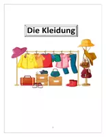 Vorschau - Arbeitsblätter - Die Kleidungsstücke- Niveau A1-A2 DAF-DAZ - Deckblatt