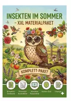 Vorschau - Mal- und Bastelvorlagen - Insekten im Sommer XXL - (16 Insekten , Steckbriefe, Ausmalbilder, Präsentation) - Deckblatt