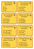 Vorschau - Quiz - Quizkarten zur Honigbiene - mit Lösungen - Seite 3