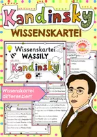 Vorschau - Arbeitsblätter - Wassily Kandinsky – Wissenskartei (differenziert) mit Präsentation - Deckblatt