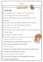 Vorschau - Arbeitsblätter - Sachtext Kaninchen - Seite 2