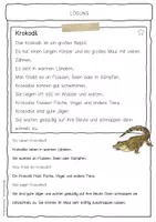 Vorschau - Arbeitsblätter - Sachtext Krokodil - Seite 2