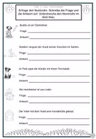 Vorschau - Arbeitsblätter - Arbeitsheft die vier Fälle des Nomens Deutsch 4. Klasse - Seite 2