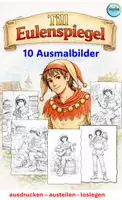 Vorschau - Arbeitsblätter - Till Eulenspiegel: 10 Ausmalbilder (inkl. Unterrichtsideen) - Deckblatt