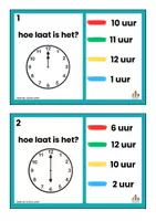 Voorbeeld - Kleurenspeurtocht klokken hele en halve uren - Voorblad