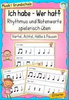 Vorschau - Spiele - Ich habe – Wer hat? Rhythmus – Musik Grundschule (Notenwerte spielerisch üben) - Deckblatt