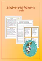 Vorschau - Arbeitsblätter - Schulmaterial früher vs heute Material - Deckblatt
