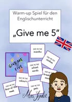 Vorschau - Spiele - give me 5_Warm-up-Spiel für den Englischunterricht - Deckblatt