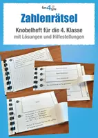 Vorschau - Arbeitsblätter - Zahlenrätsel Mathe Klasse 4 – Knobelheft mit Lösungen | Logisches Denken & Zahlenverständnis - Deckblatt