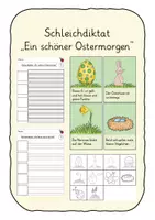 Vorschau - Arbeitsblätter - Kl. 2/3: Schleichdiktat Ein schöner Ostermorgen/ Frühling - Deckblatt