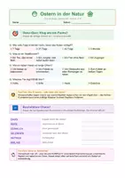 Vorschau - Arbeitsblätter - Frühling Ostern Vertretungsunterricht Klasse 3-6 - Quiz - Deckblatt
