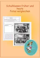 Vorschau - Arbeitsblätter - Schulklassen früher und heute - Deckblatt