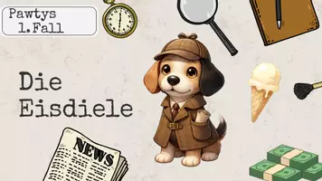 Vorschau - Spiele - Pawtys 1. Fall - Die Eisdiele, Rätsel- und Bewegungsspaß - Deckblatt