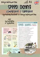 Vorschau - Spiele - Speed Dating A2 - Comparative&Superlative - Gesprächskarten - Deckblatt