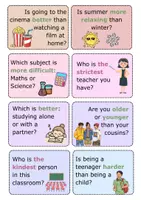 Vorschau - Spiele - Speed Dating A2 - Comparative&Superlative - Gesprächskarten - Seite 3