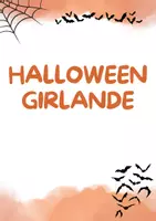 Vorschau - Mal- und Bastelvorlagen - Halloween Girlande zum Basteln - Deckblatt
