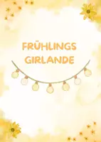 Vorschau - Mal- und Bastelvorlagen - Frühlingsgirlande zum Basteln- Blumen und Vögel - Deckblatt
