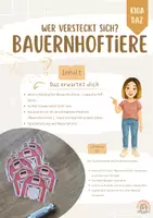 Vorschau - Spiele - Wer versteckt sich im Stall? - Bauernhoftiere raten - Deckblatt