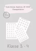 Vorschau - Arbeitsblätter - Schriftliche Addition ZR 1000 – mit & ohne Übertrag üben - Deckblatt