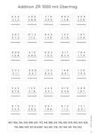 Vorschau - Arbeitsblätter - Schriftliche Addition ZR 1000 – mit & ohne Übertrag üben - Seite 3