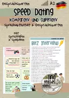 Vorschau - Arbeitsblätter - DAF DAZ Speed Dating A2 - Komparativ + Superlativ - Gesprächskarten - Deckblatt