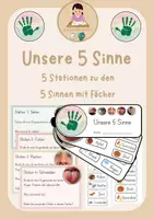 Vorschau - Arbeitsblätter - Unsere 5 Sinne - Fächer und Stationen - Deckblatt