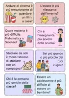 Vorschau - Arbeitsblätter - Speed Dating auf Italienisch A2- Komparativ Superlativ - Gesprächskarten - Seite 3