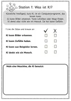 Vorschau - Arbeitsblätter - Stationsarbeit Künstliche Intelligenz | KI verstehen - Seite 1