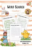 Vorschau - Arbeitsblätter - Word Search: Easter & Spring (Wörtersuchrätsel mit Differenzierung) - Deckblatt