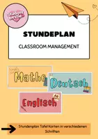 Vorschau - Anderer Materialtyp - Stundenplan Tafel Schilder - Deckblatt