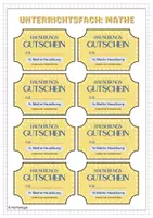 Vorschau - Anderer Materialtyp - Hausübungsgutschein Mathe - Deckblatt