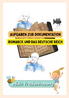Vorschau - Arbeitsblätter - Dokumentation Bismarck und das Deutsche Reich // Aufgaben - Deckblatt