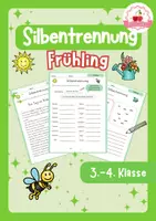 Vorschau - Stationenlernen - Silbentrennung Frühling 3.-4. Klasse - Deckblatt