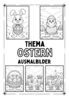 Vorschau - Mal- und Bastelvorlagen - Ostern Ausmalbilder - Deckblatt