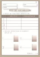 Vorschau - Test - Sammlung Vokabeltests Französisch - digital beschreibbar - dreifach differenziert. Sofort einsetzbar: Öffnen ➡️ zu übersetzende Wörter eintippen ➡️ ausdrucken. - Seite 2