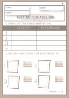 Vorschau - Test - Sammlung Vokabeltests Französisch - digital beschreibbar - dreifach differenziert. Sofort einsetzbar: Öffnen ➡️ zu übersetzende Wörter eintippen ➡️ ausdrucken. - Seite 3