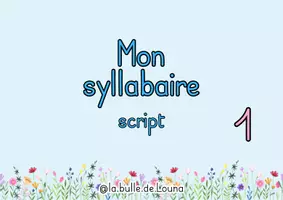 Aperçu - Apprentissages en autonomie - Mon syllabaire script (1) - Page de couverture